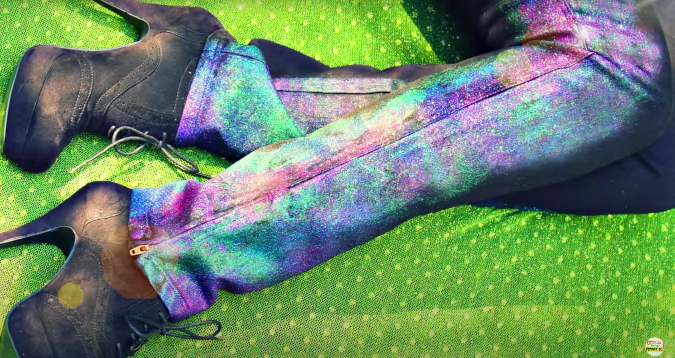 mermaid beaded jeans - size 6
